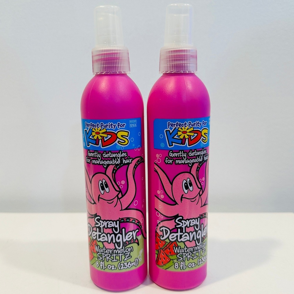 Perfect Purity for Kids Watermelon Spritz Spray Detangler 8oz 2 Pack Set miUSA